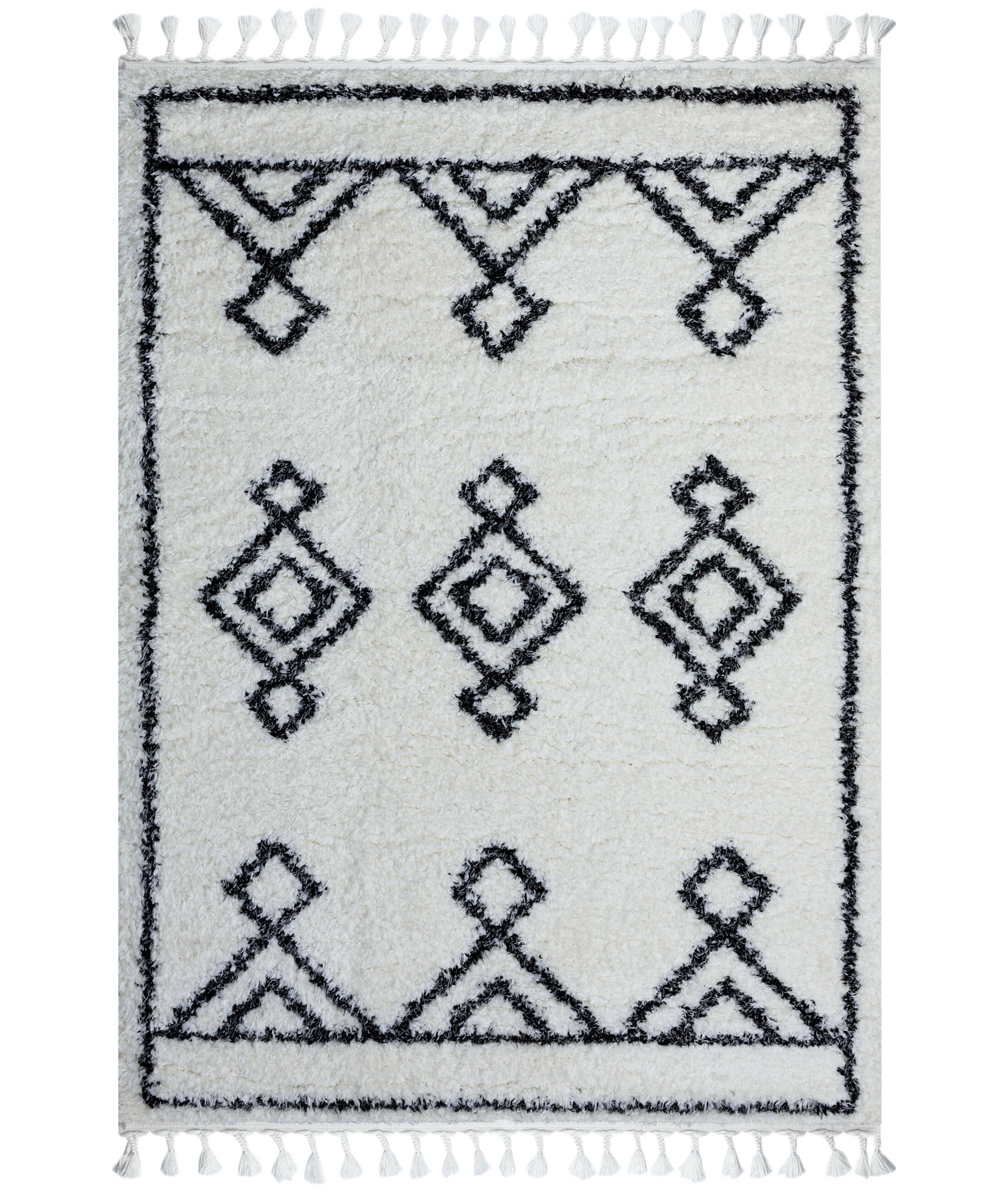 Marakesh White Anthracite Carpet 3529A